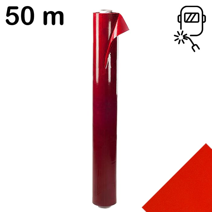 Lamela spawalnicza 1400 mm x 0.4 mm w kolorze czerwonym - rolka 50 m